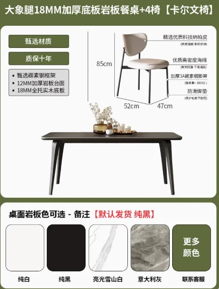 Ceramic Dining Table Modern Rooms Room Dinning Tables Sets Rectangular Cafe Kitchen Restaurant Mesa De Comedor Furniture