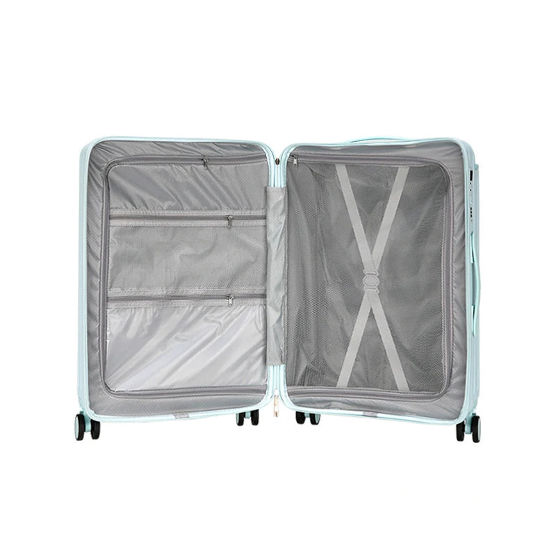 20"24"26 Inch Wide Handle Travel Suitcase PC Zipper Rolling luggage Trolley Case With Wheels Carry-on Luggage With Cup Holder