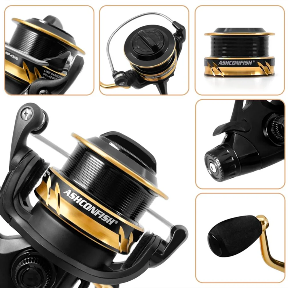 New Ashconfish Fishing Reel Fishing Reel Spinning Wheel Sea Pole Reel Fishing Reel Fishing Rod Fishing Gear