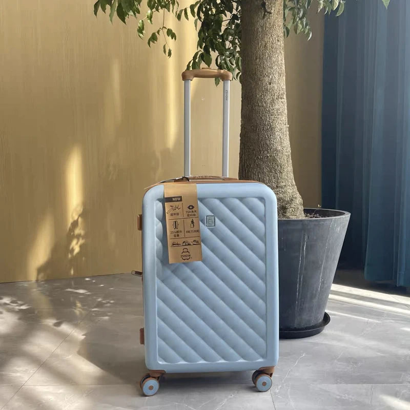 New Men Retro 20/24/26 inches Rolling Luggage carry on Trolley Luggage Women spinner brand Travel Bag Password Trolley Suitcase