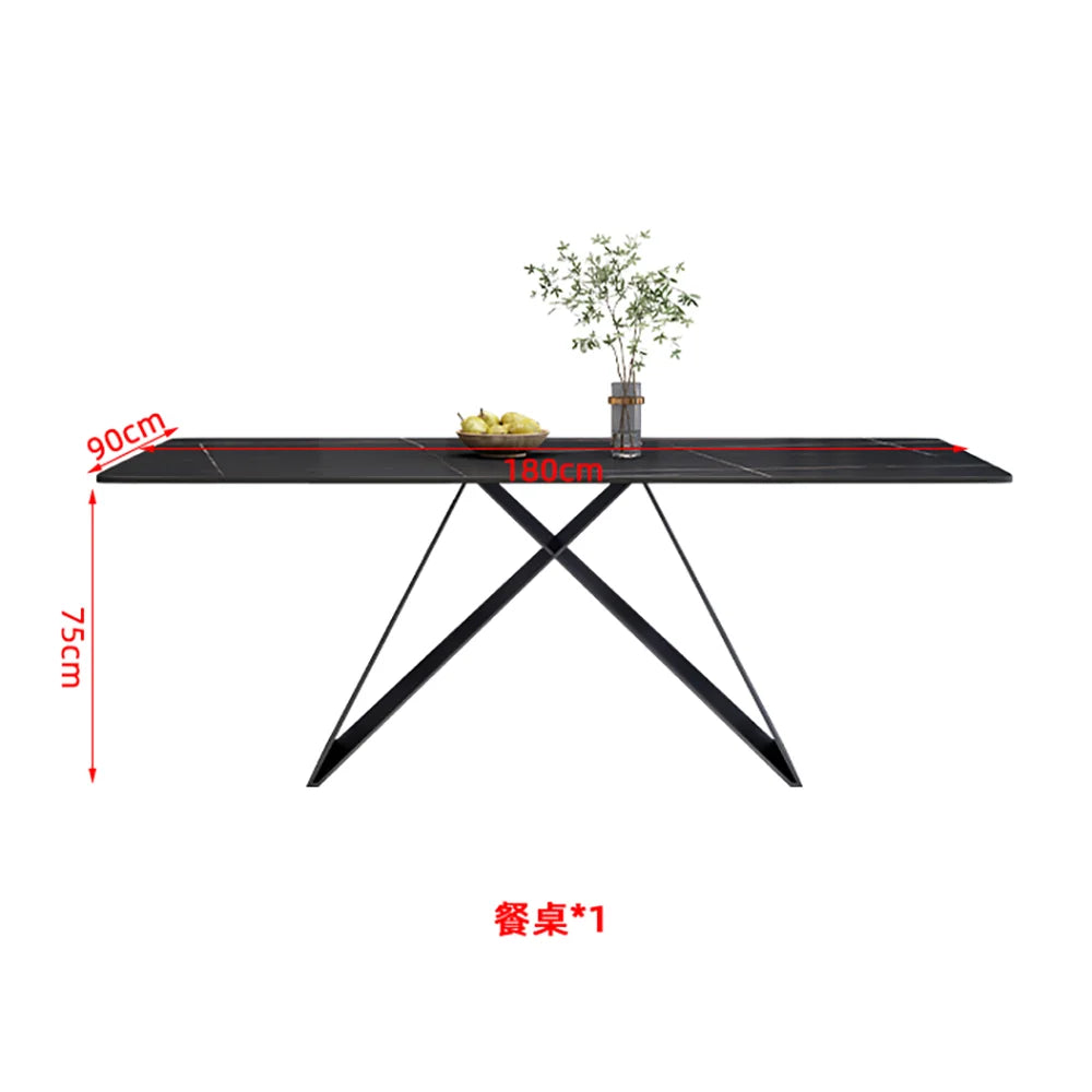 Nordic European Dining Table Italian Luxury Marble Minimalist Dining Table Nordic Modern Mesa De Comedor Home Furniture