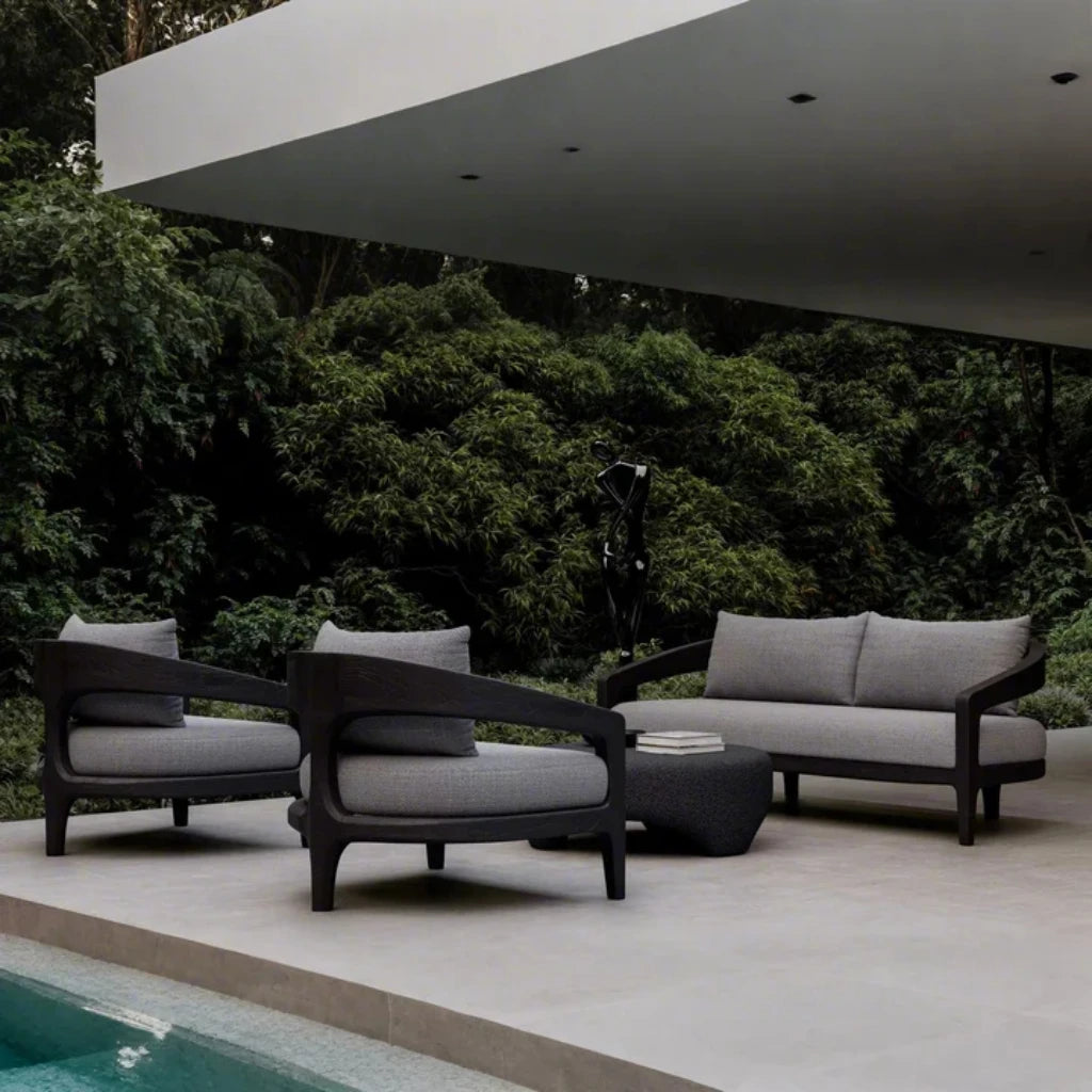 Garden Furniture Teak Wood Frame Outdoor Patio Sofa Set Garden Teak Sofa And Coffee Table Set