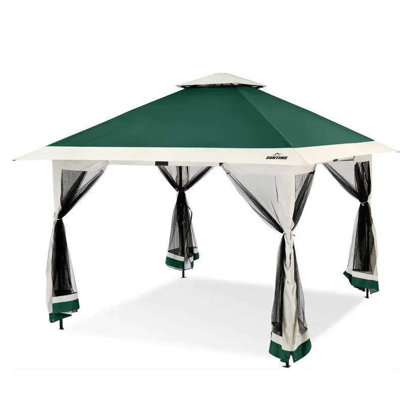 13' x 13' Outdoor Gazebo, Double Roof Patio Gazebo Quick Setup Instant Canopy Tent Instant Canopy Gazebo Shelter