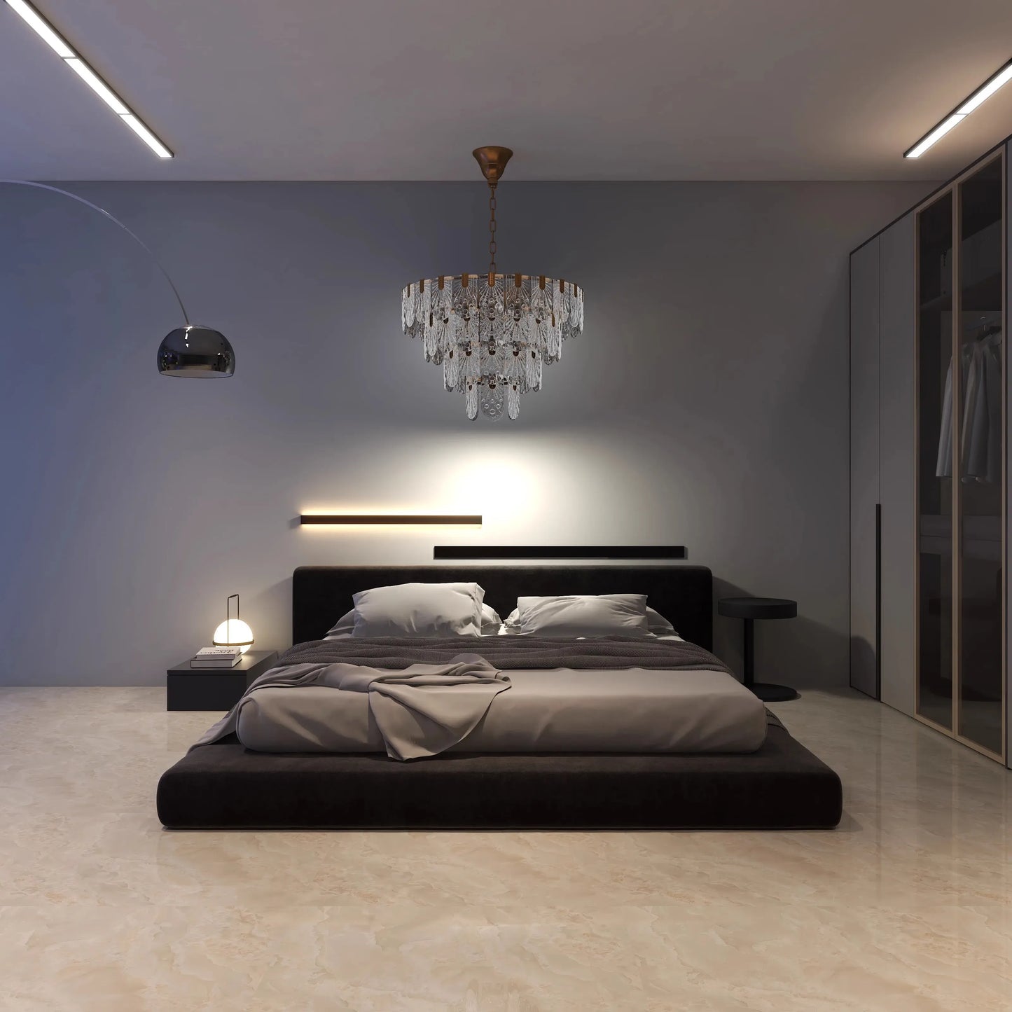 Minimalist High End Bed Frame American Style Master Bedroom Tatami Modern Bed Aesthetics European Design Muebles Beds Furniture