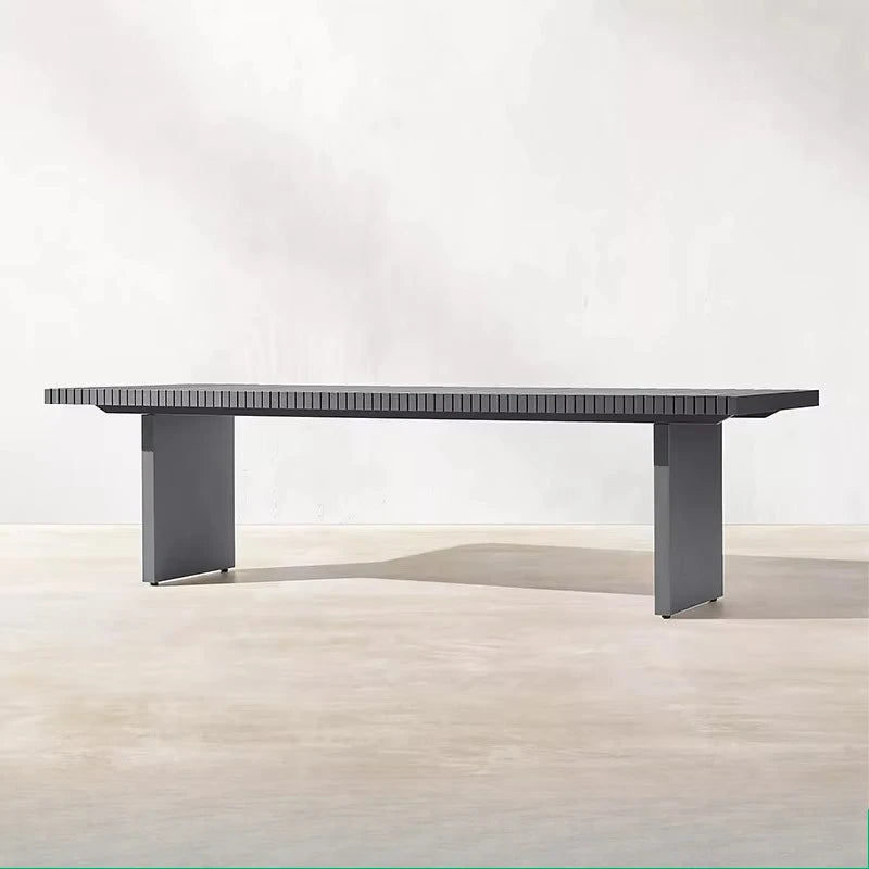 Outdoor Dining Table Set，Stainless Steel, Waterproof and Sunscreen，Suitable for Small Outdoor Gardens