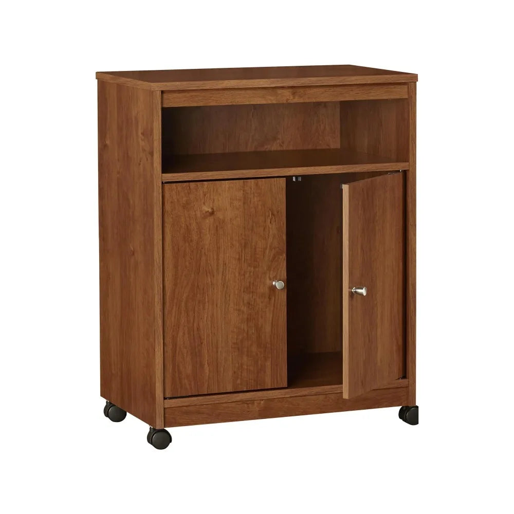 Landry Microwave Cart, Bank Alder,place microwave, toaster oven or coffee maker on the top surface