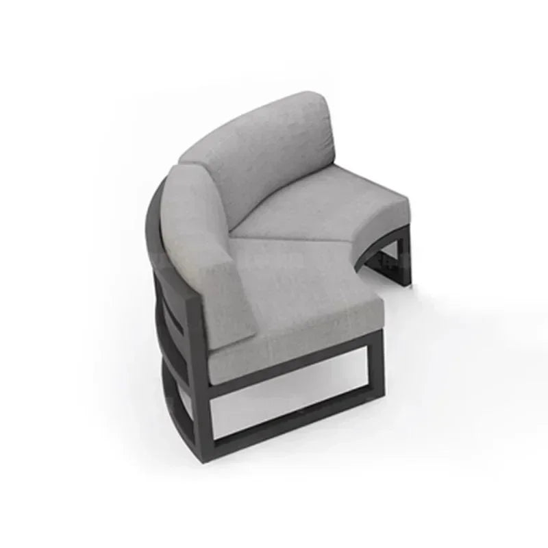 Outdoor sofa courtyard villa garden aluminum alloy waterproof sunscreen circular arc leisure outdoor furniture combination