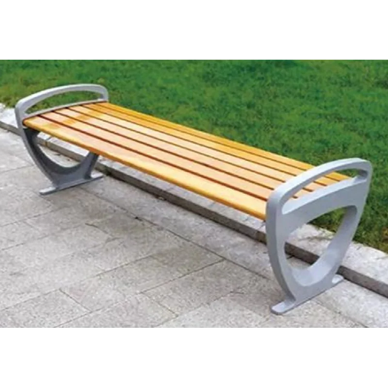 OEM ODM Garden Outside Public Plastic Wood Long Out Door Park Sitting Benches With Steel Frame