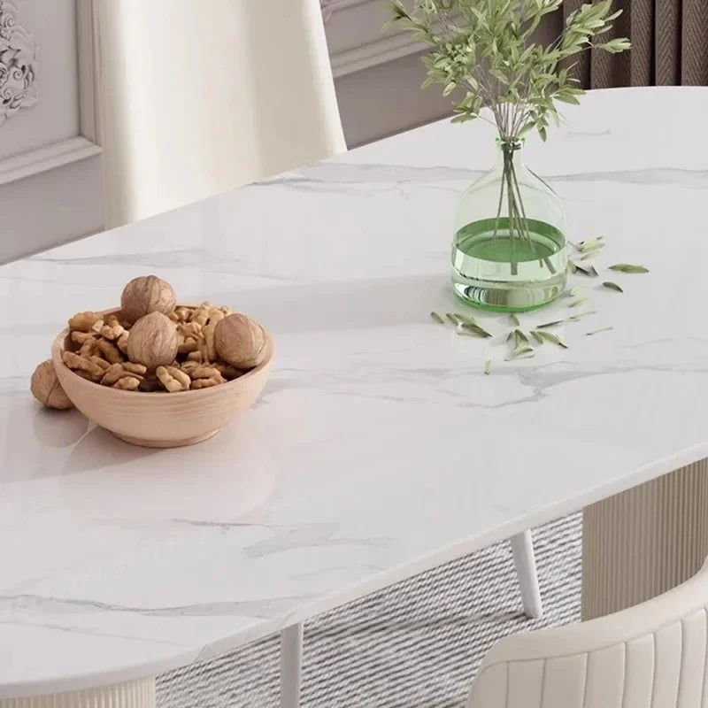 Italian Style Dining Table Oval Simple Nordic Wooden Design Dining Table Living Room Mesas De Comedor Garden Furniture Sets