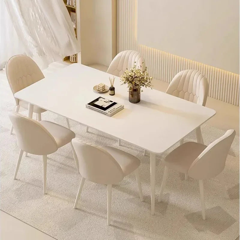 Wooden Nordic Dining Table Rectangle Minimalist Living Room Dining Table Simple Luxury Mesas De Jantar Garden Furniture Sets