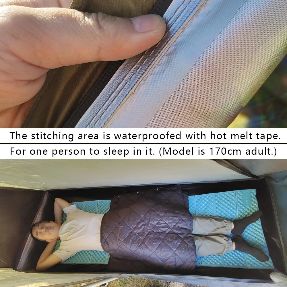 Solo Tent Ultralight Tipi Tent Outdoor Camping Light Pyramid Tent Portable Single Tent Waterproof Hiking Backpacking Trekking