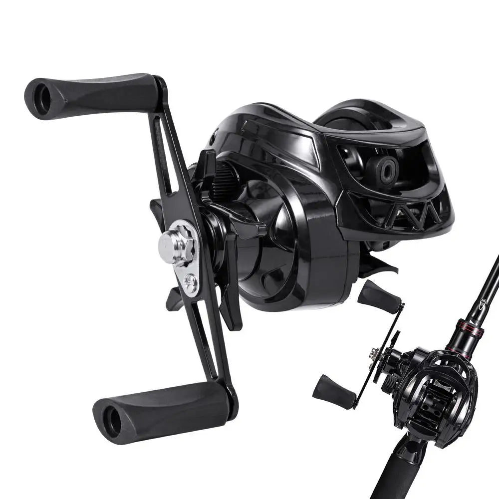 Black Baitcaster Reel Portable Black Fishing Reel Lightweight Fishing Accessories User Friendly Fishing Reel For Fishing