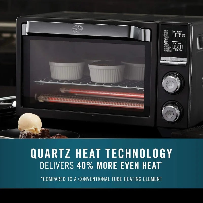 Air Fryer Oven, 11-in-1 Toaster Oven Air Fryer Combo, 26.4 QT/25 L, Fits 12" Pizza, Stainless Steel