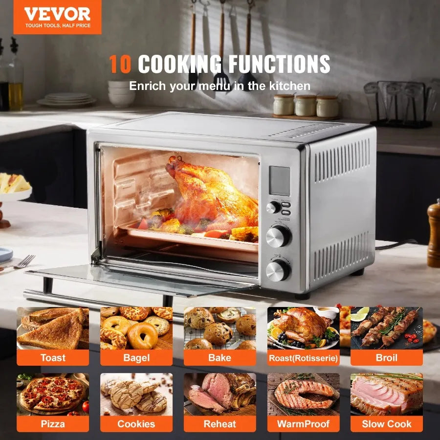 Countertop Convection Oven 28L Toaster Baker 10IN1 1800W for Home Use