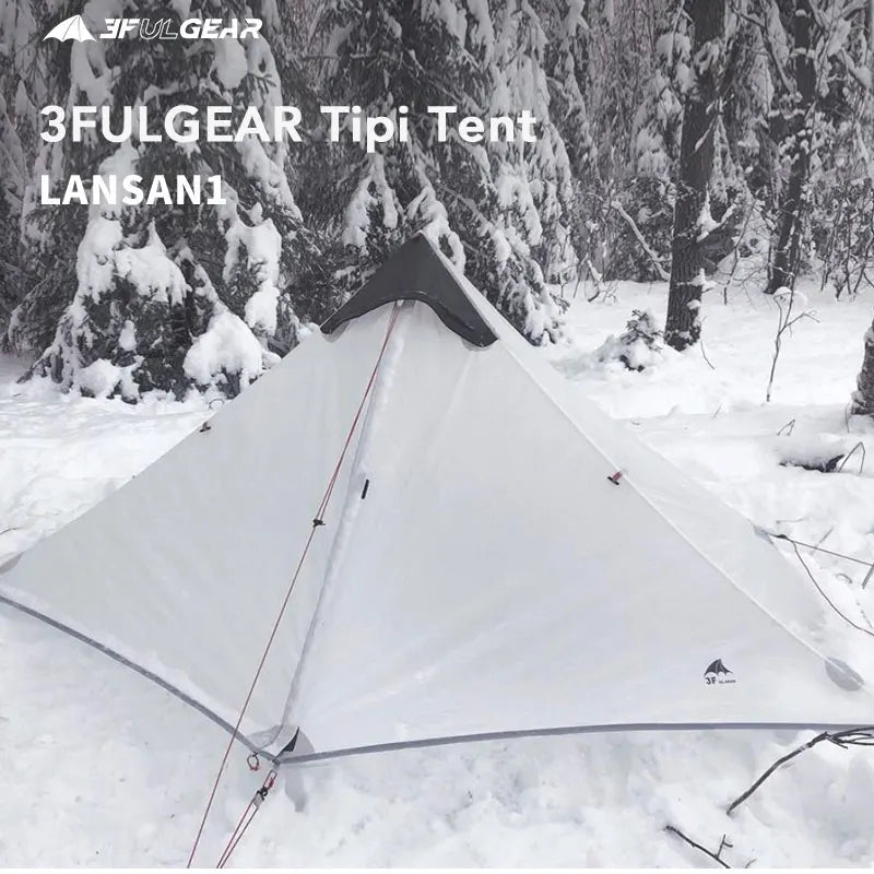 3F UL GEAR LanShan 1 Outdoor Ultralight Camping Tent 1 Person 3 Season Professional 15D Silnylon LanShan1 Rodless Tent