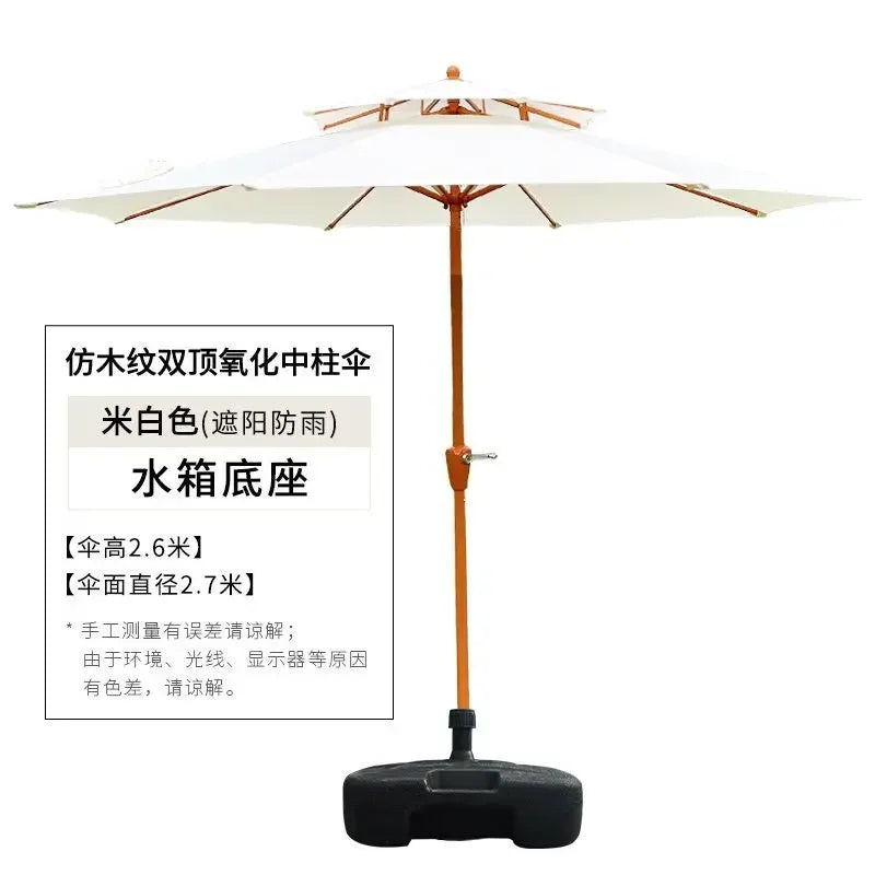 2.7m Outdoor Umbrella 파라솔 대형 Courtyard Sun Parasol Beach Folding Pillar Paraguas sombrilla playa Balcony Sunshade Canopy Patio