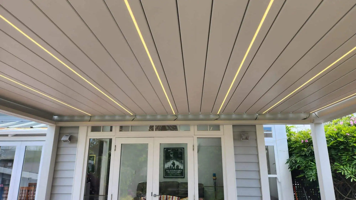 Luxury Patio Waterproof Hardtop Gazebo Garden Pergola Aluminium Outdoor Aluminum Hardtop Louvered Canopy Elegance