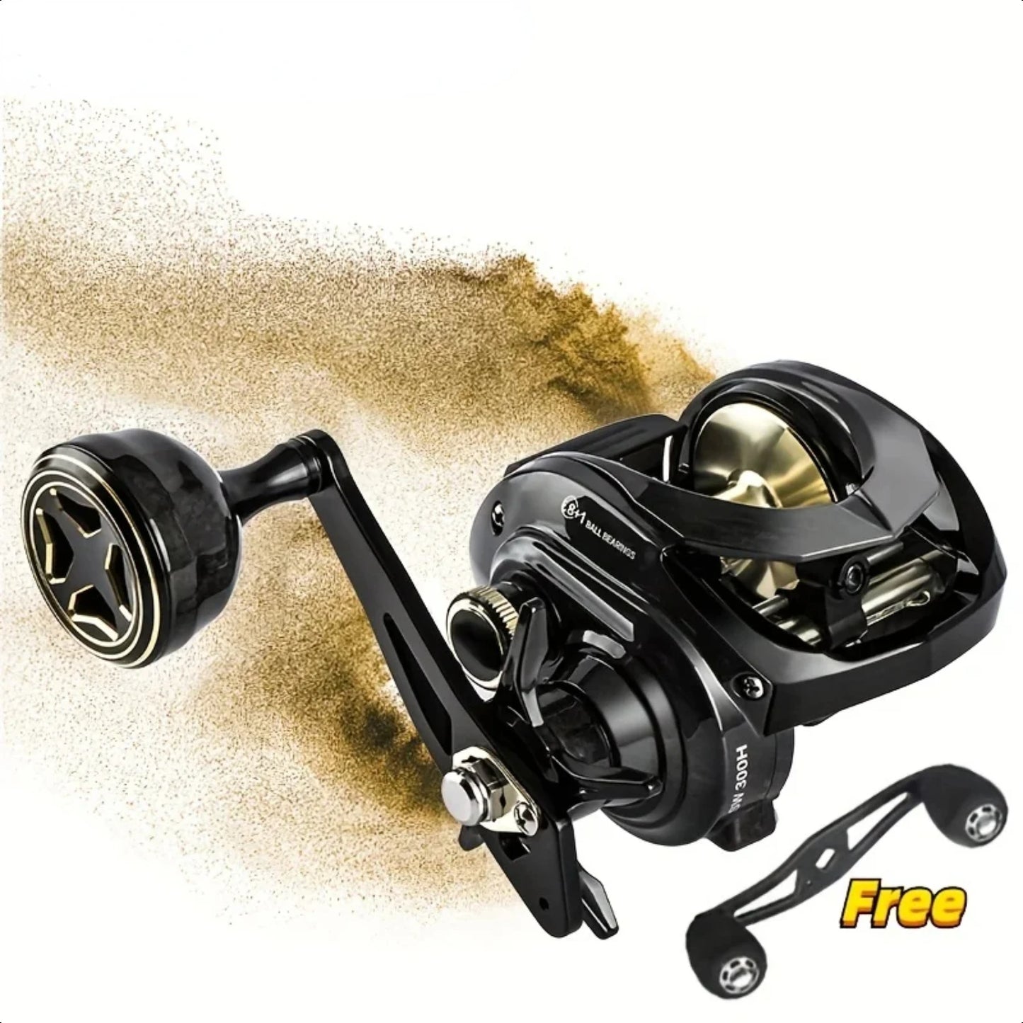 SW Series,6.4 1 Gear Ratio,Carbon Fiber Shell,35LB Max Drag,Metal Baitcasting Reel, Freshwater Saltwater