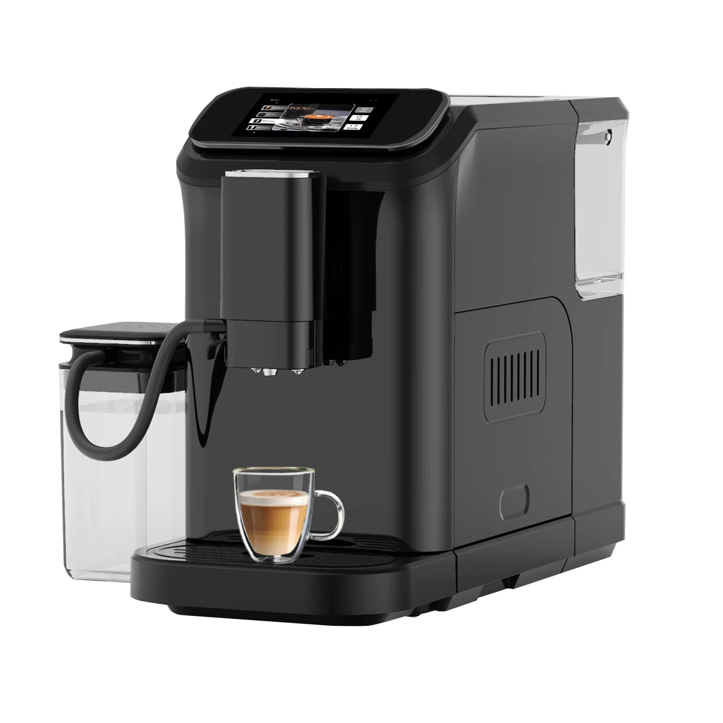 Mcilpoog WS-D5 Automatic Coffee Machine - Smart Wi-Fi , 12 Coffee Varieties, Touchscreen & Built-In Frother/1.5L Tank for Home
