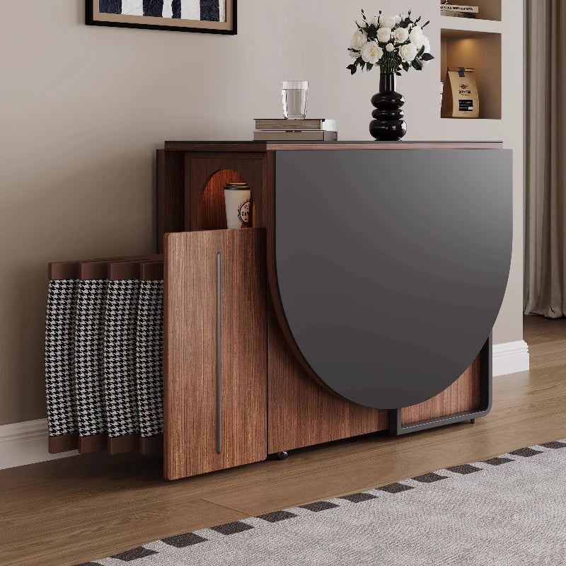 Modern Simpledining Table Sets Extendable Space Saving Folding Table Portable Tavolo Pranzo Allungabile Living Room Furniture