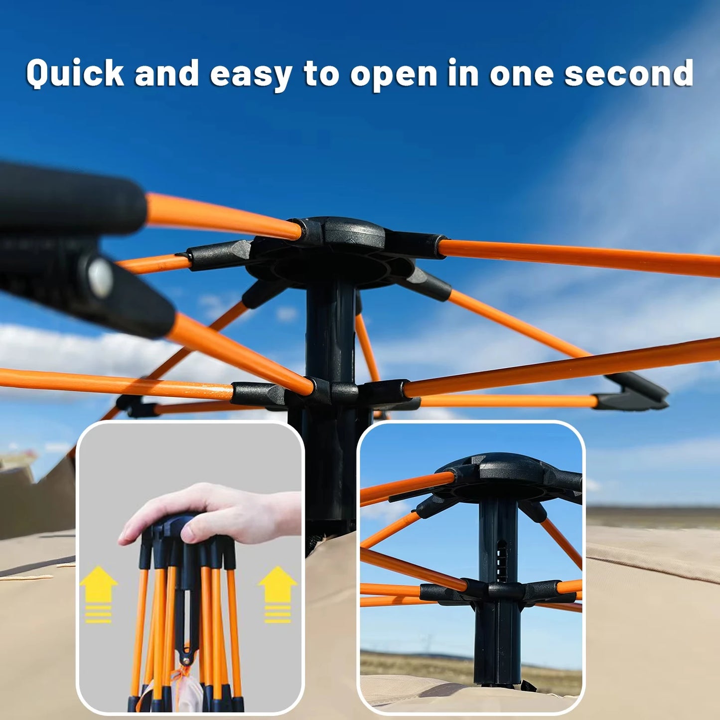 Outdoor With Windows Tent Fully Automatic Quick Opening Tent 3-4 Person Self Driving Camping Tent Rain Proof Sun Proof Portable