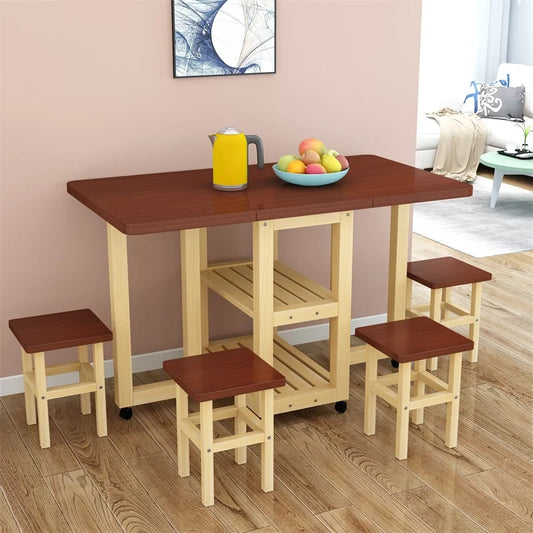 Living Room Dining Table Set Vintage Nordic Style Portable Folding Tables Modern Simple Mesas Pegables Portatil Home Furniture