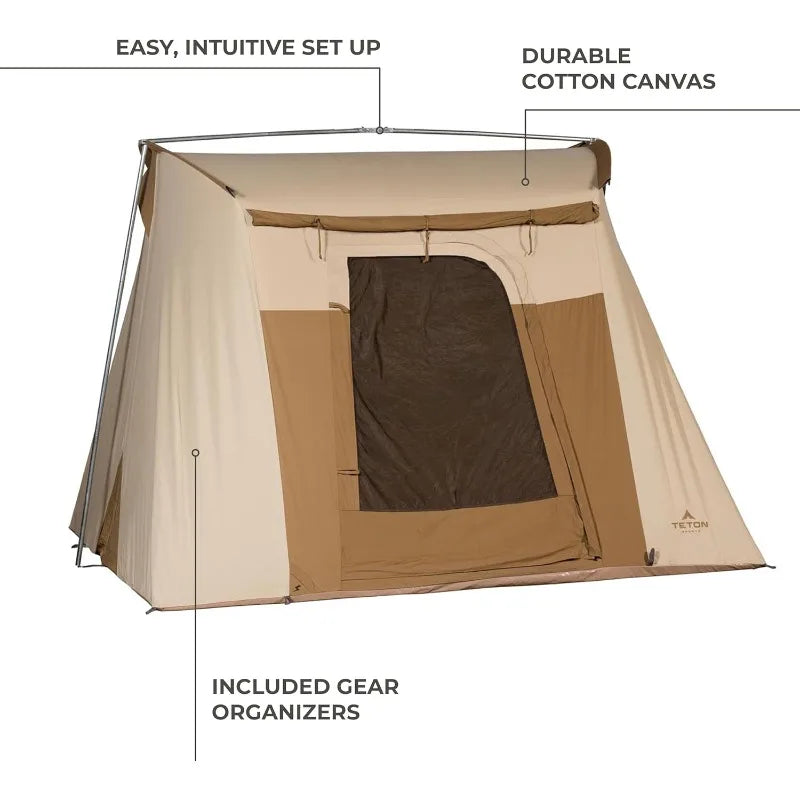 TETON Sports Canvas Tents, Tent for Family Camping in All Seasons, The Right Shelter for Your Base Camp, Waterproof