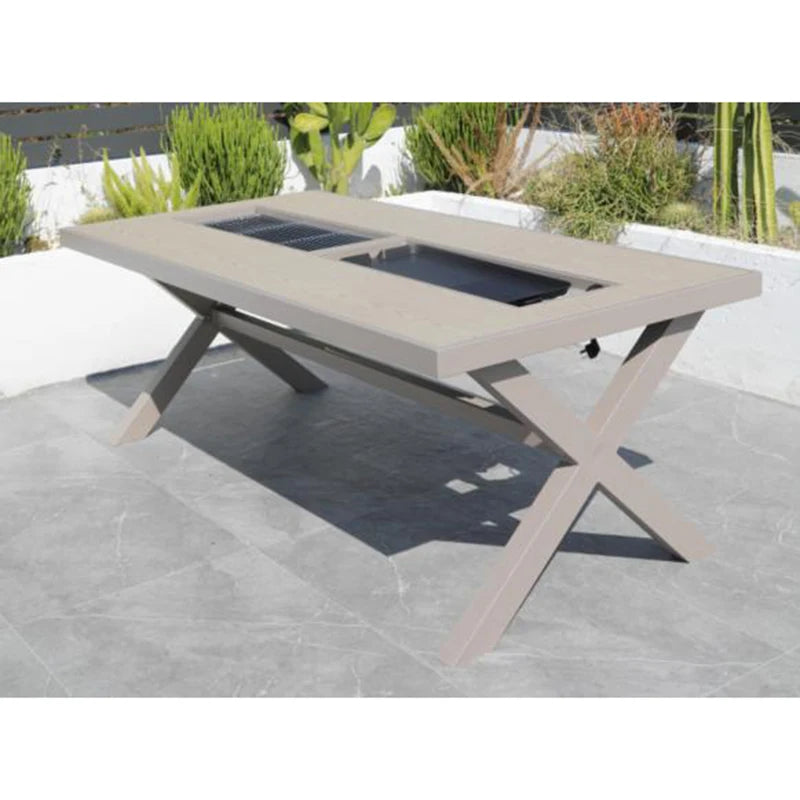 Hot New Product High Patio Dining Table Aluminum Outdoorhotpot and Bbq Dining Table