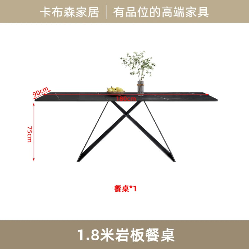 Nordic European Dining Table Italian Luxury Marble Minimalist Dining Table Nordic Modern Mesa De Comedor Home Furniture