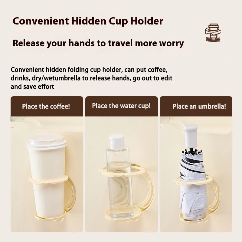 Durable Wide Handle Travel Suitcase Carry-On PC Material Luggage Trolley Case for Men And Women Available in 20 24 26 Inch Sizes