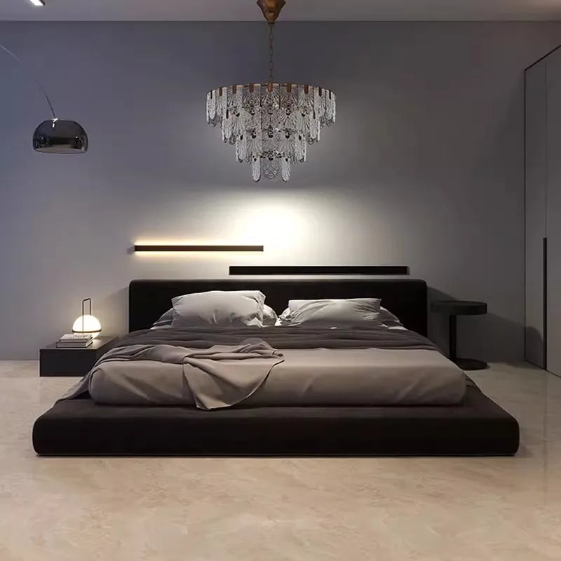 Minimalist High End Bed Frame American Style Master Bedroom Tatami Modern Bed Aesthetics European Design Muebles Beds Furniture