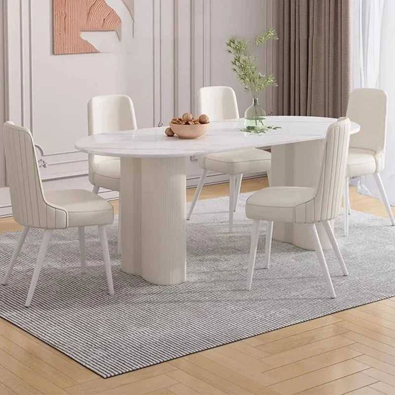 Italian Style Dining Table Oval Simple Nordic Wooden Design Dining Table Living Room Mesas De Comedor Garden Furniture Sets