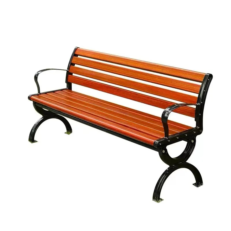 Park  Outdoor Leisure  Plastic Wood Bench with Row  Bench Seat Waiting  Outdoor Back Seat Manufacturer