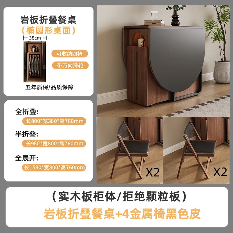 Modern Simpledining Table Sets Extendable Space Saving Folding Table Portable Tavolo Pranzo Allungabile Living Room Furniture