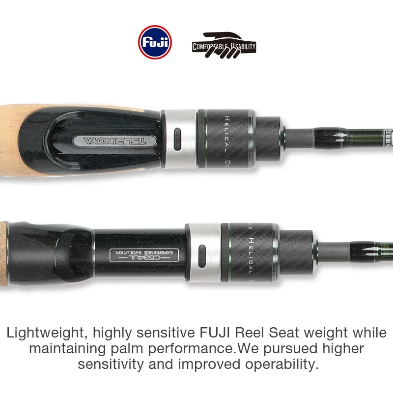 TSURINOYA INTRUDER 1.6m 1.68m 4 Section Portable Spinning Casting Fishing Rod For Trout Bass Pike Mountain Stream Packable Rod