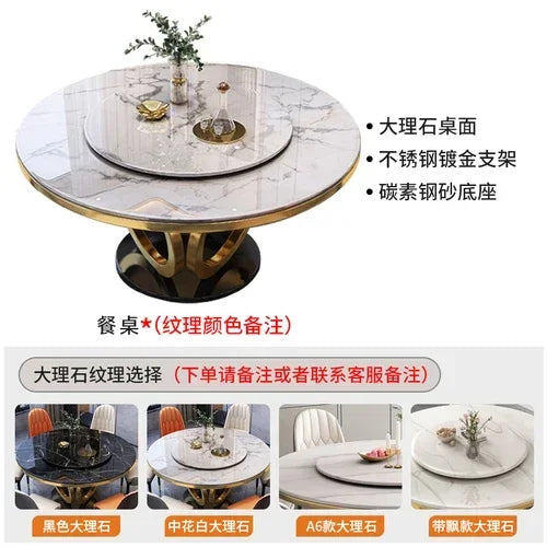 Round Trendy Dining Table Nordic Aesthetic Beauty Modern Dining Table Luxury Home Kitchen Mesa De Comedor Garden Furniture Sets