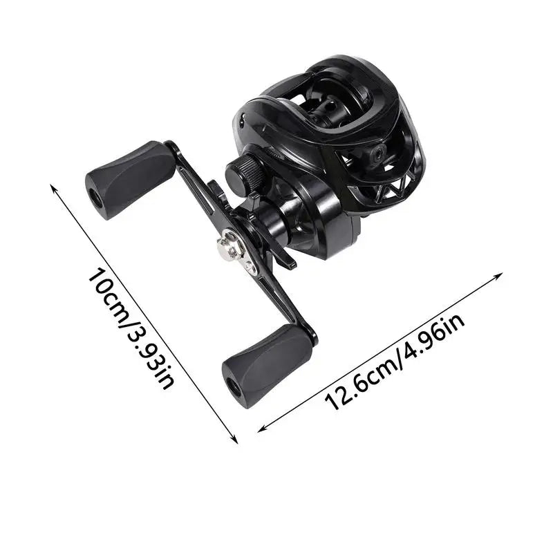 Black Baitcaster Reel Portable Black Fishing Reel Lightweight Fishing Accessories User Friendly Fishing Reel For Fishing