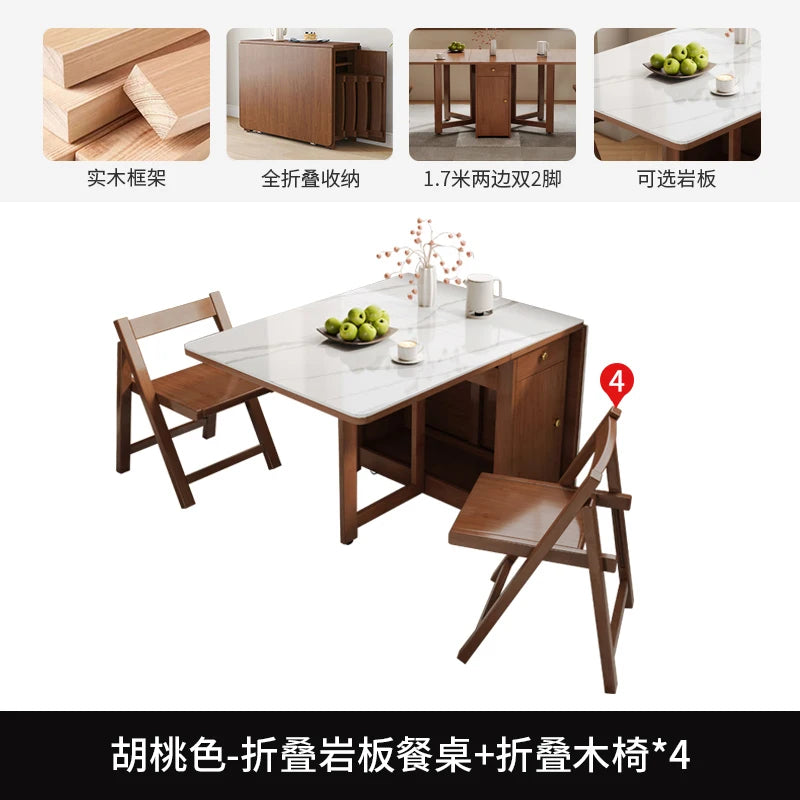 Simple Minimalist Dining Table Luxury Modern Folding Tables Decoration Conjuntos De Sala De Jantar Living Room Furniture