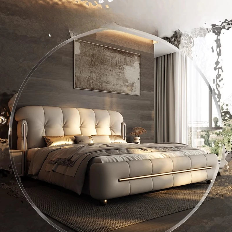 Classic Minimalist Beds Beauty Princess Japanese European Modern Bed Aesthetics Designer Fashionable Wood Muebles Home Furniture