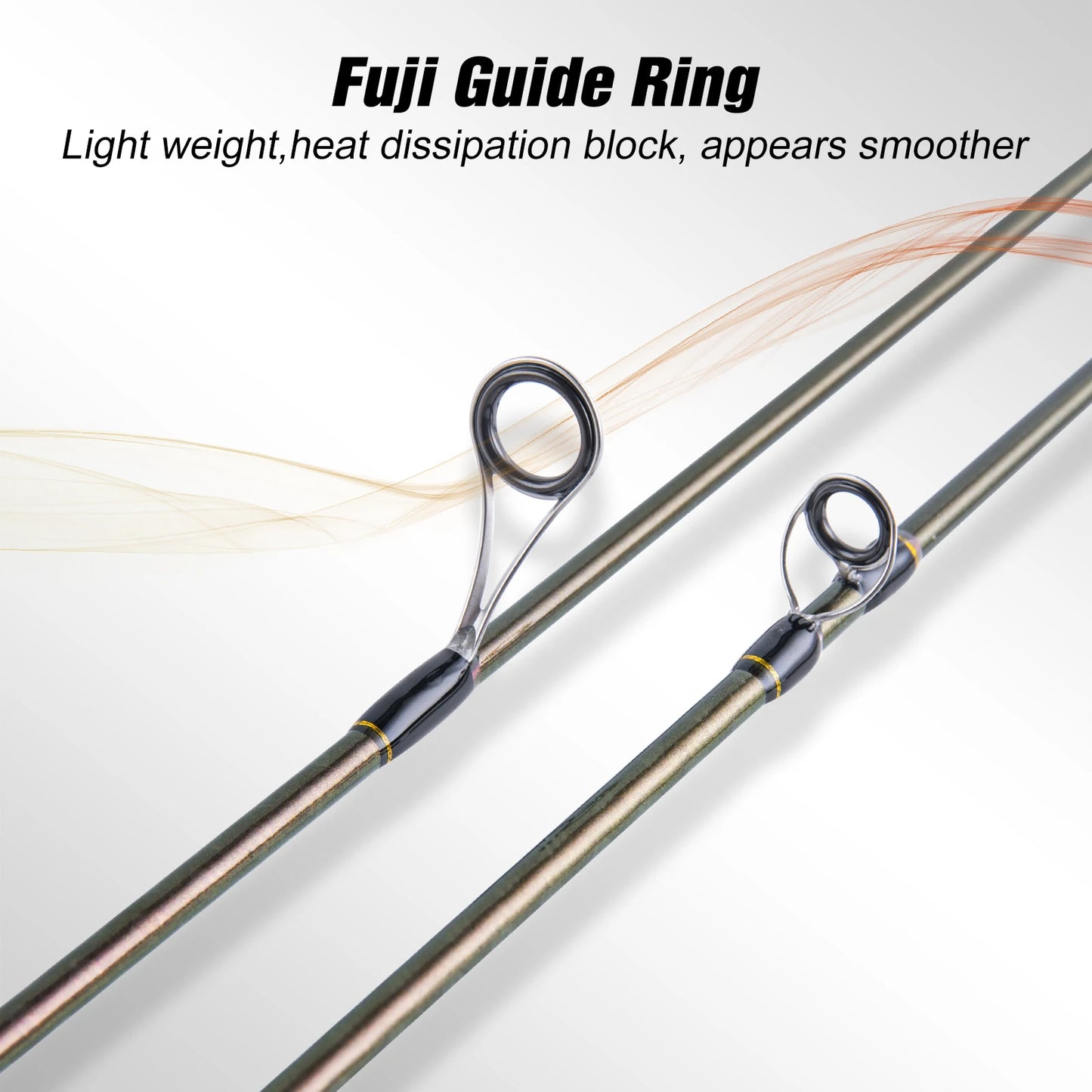 Goture Ultralight 2 Piece Jigging Spinning Rod Spinning Casting Rod  Ice Fishing Trout Rods for Saltwater Freshwater