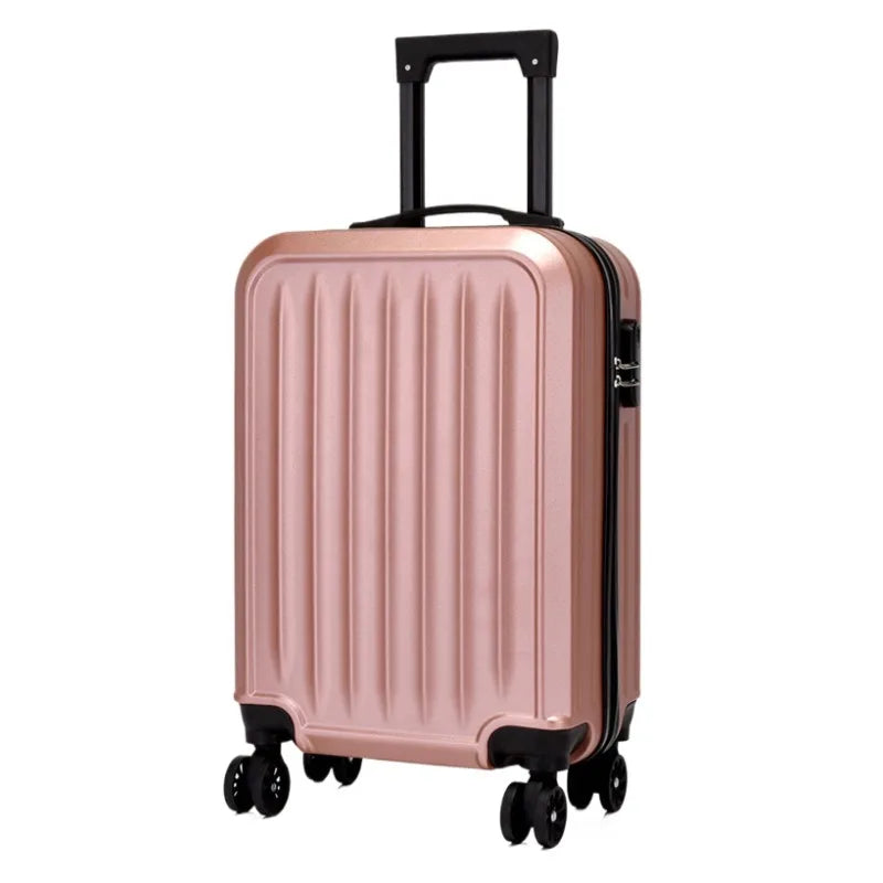 PC Suitcase Gift Trolley Case 20 Inch Children's Striped Simple Luggage Password Boarding Universal Wheel Leather Case