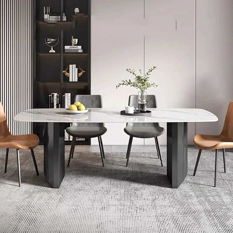 Simple Nordic Dining Table Rectangle Beauty Comfy Home Style Dining Table Marble Minimalist Mesas De Jantar Home Furniture