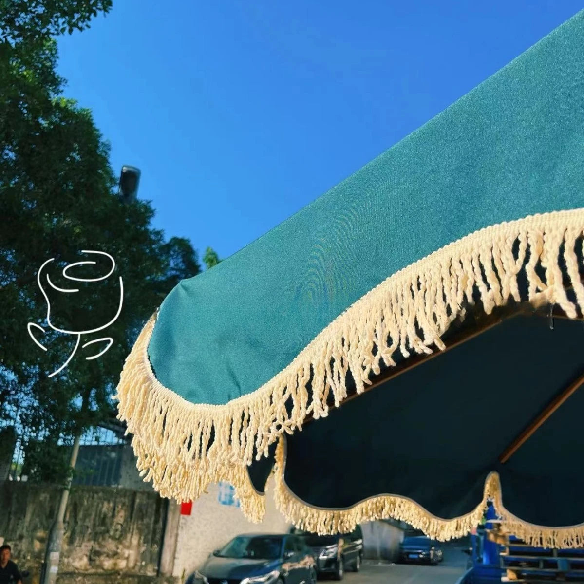 Outdoor Courtyard Umbrella Hotel Terrace Villa Umbrella Stall Shade Courtyard Umbrella Cafe Restaurant Courtyard Umbre