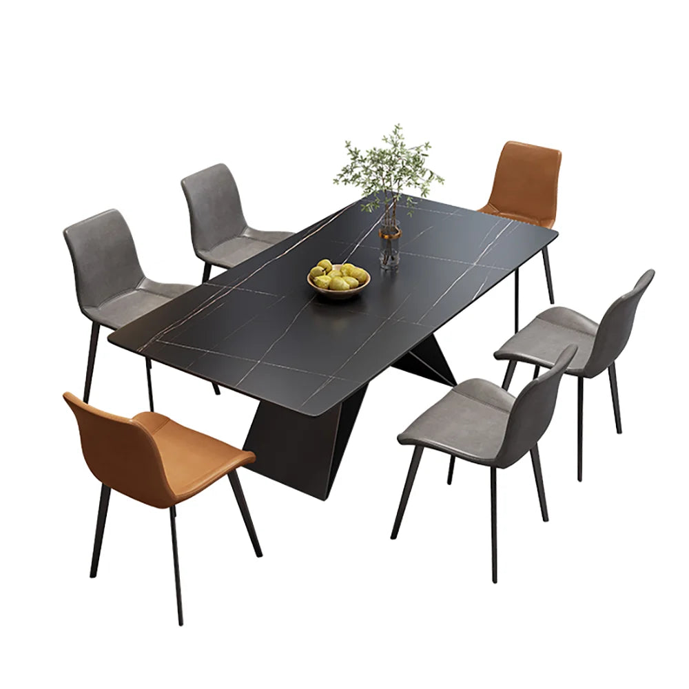 Nordic European Dining Table Italian Luxury Marble Minimalist Dining Table Nordic Modern Mesa De Comedor Home Furniture