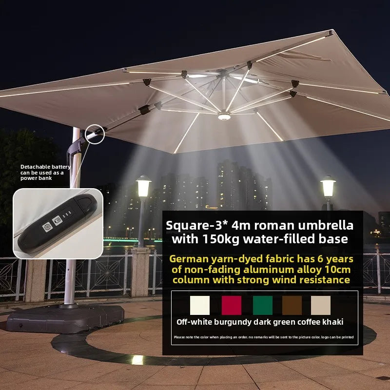 Hot Sale Garden Patio Umbrella Restaurant Cafe Hotel Luxury Outdoor Commercial Big Size Garden Parasol Rome Large Umbrella