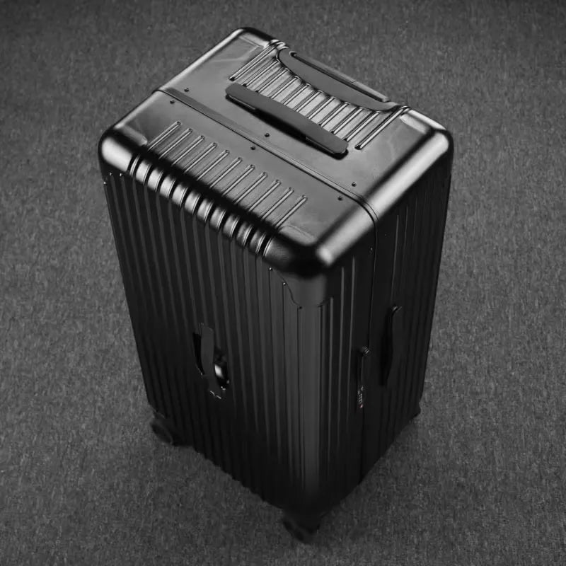KLQDZMS New Luggage 20"24"26"28 Inch PC Aluminum Frame Boarding Box Large Capacity Trolley Case with Wheels Rolling Suitcase