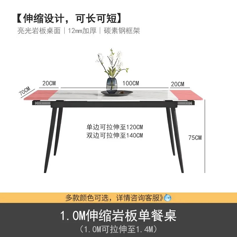 Luxury Extendable Dining Table Quality Delicacy European Modern Dining Tablesnordic Portable Mesa De Comedor Dining Furniture
