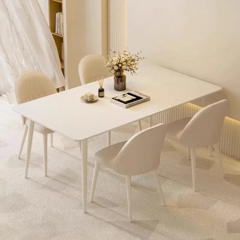 Wooden Nordic Dining Table Rectangle Minimalist Living Room Dining Table Simple Luxury Mesas De Jantar Garden Furniture Sets