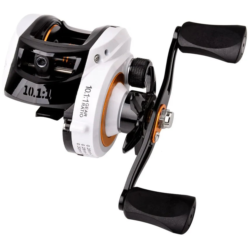 Baitcasting Reel Fishing Reel White Black reel Right Left Handed Drag Power 10kg Carp Fishing Wheels Fishing Tracking Pesca