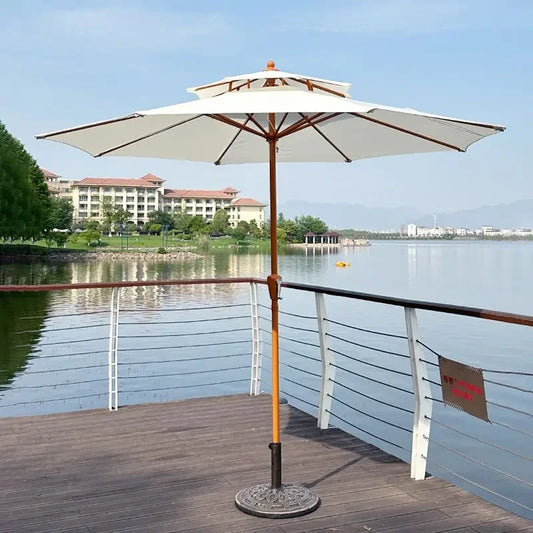 2.7m Outdoor Umbrella 파라솔 대형 Courtyard Sun Parasol Beach Folding Pillar Paraguas sombrilla playa Balcony Sunshade Canopy Patio
